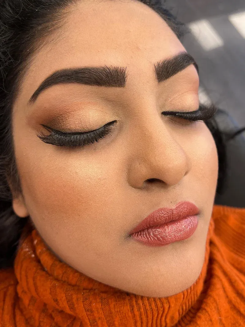 Luxurious salon interior with beauty products